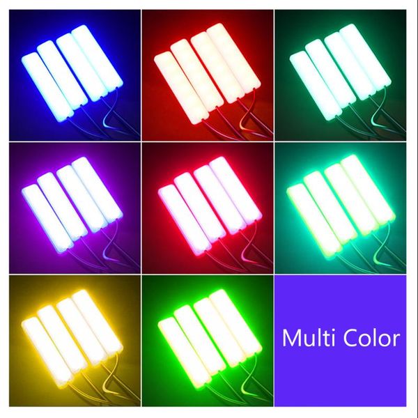 

4pcs auto atmosphere lamps car led dash floor foot strip light usb cigarette lighter adapter bluetooth app sound music control