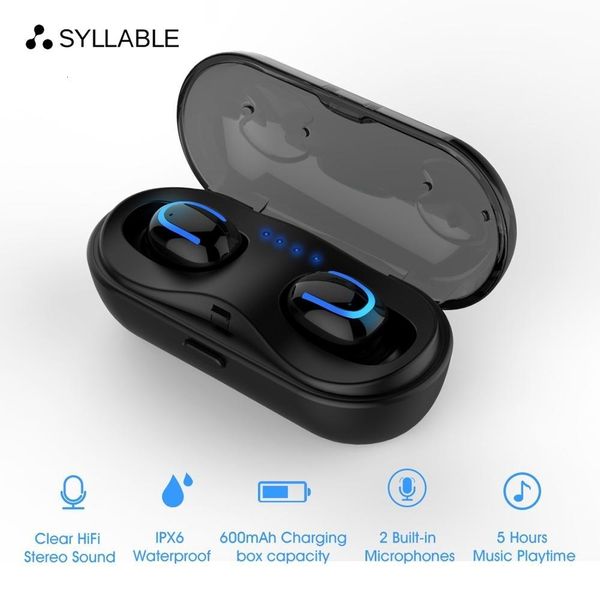 

cgjxsoriginal syllable hbq -q13s tws bluetooth v5 .0 stereo sports 5 hours earphones true wireless stereo syllable hbq -q13s tws 600mah t191