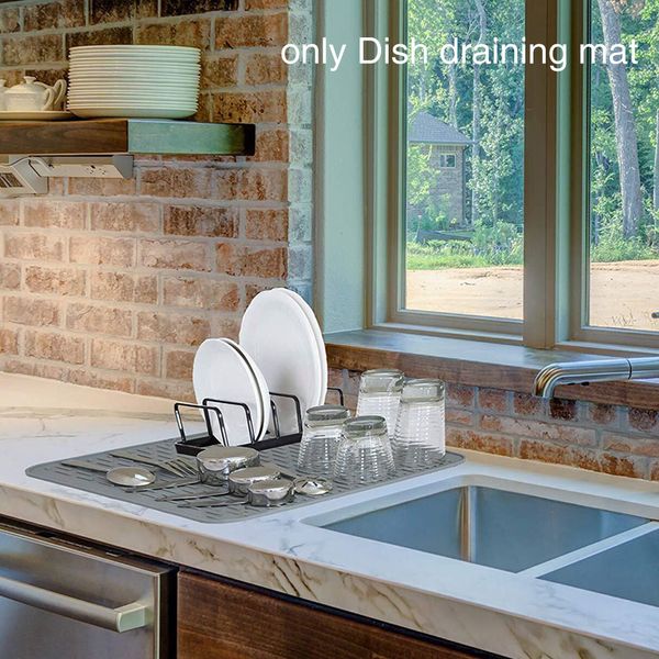 

flexible insulation kitchen multifunction silicone drying pad dish draining mat