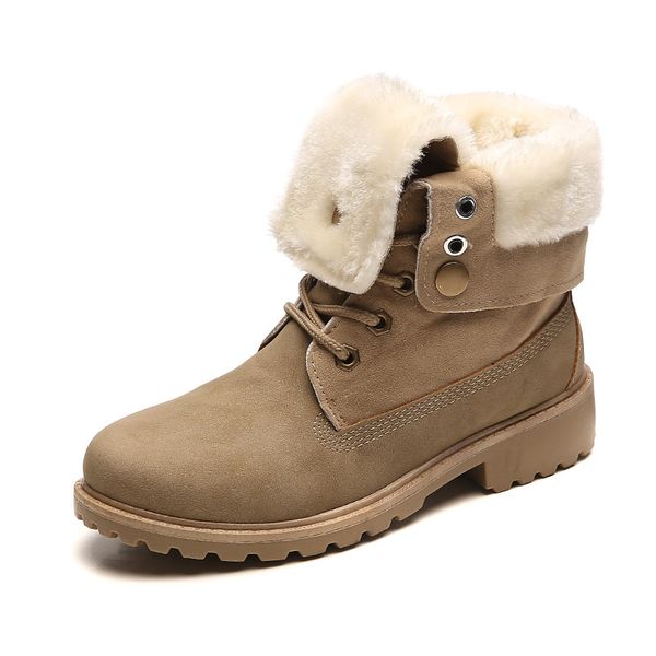 

women snow boots 2020 winter warm women's short boots british fashion pu leather snow platform thick plush cotton shoes, Black