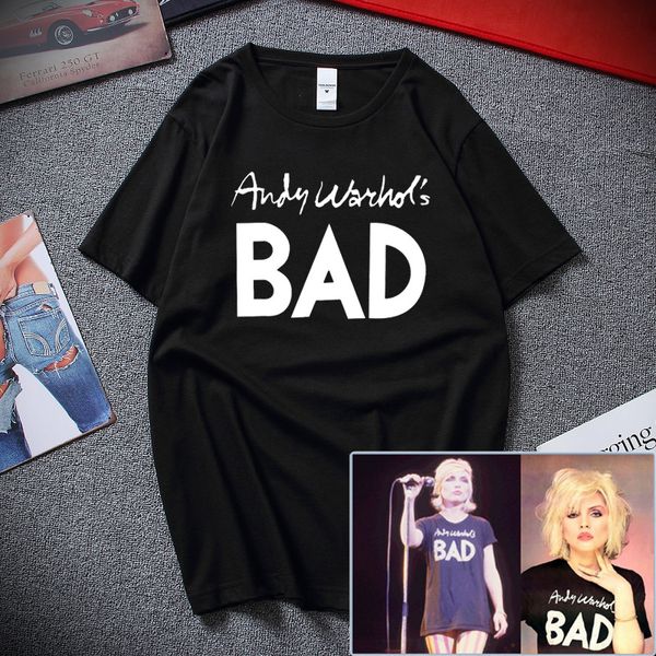 

worn by debbie harry of blondie - andy warhols bad new t-shirt cotton short sleeve t shirt unisex