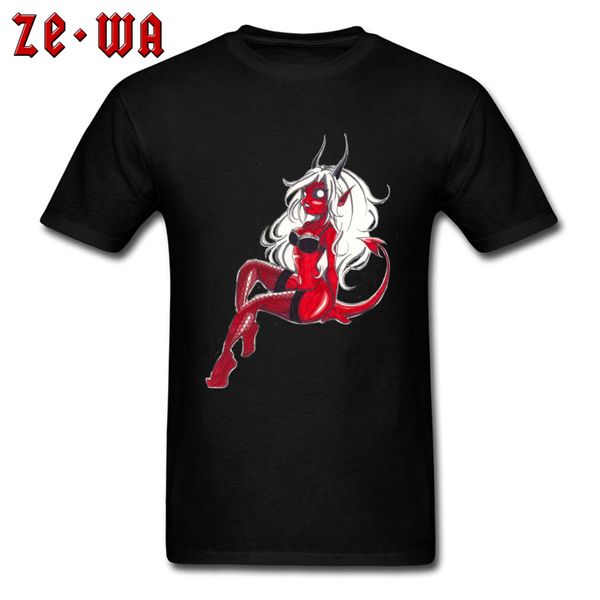 

pin up puruchi evil monster hallowean day street tshirt promotions marketing new short sleeve tee shirt cartoon theme image