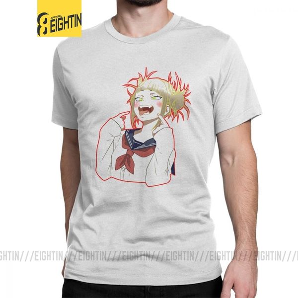 

man t shirt my hero academia himiko toga anime japan fun short sleeved tees crewneck clothes purified cotton large size t-shirt
