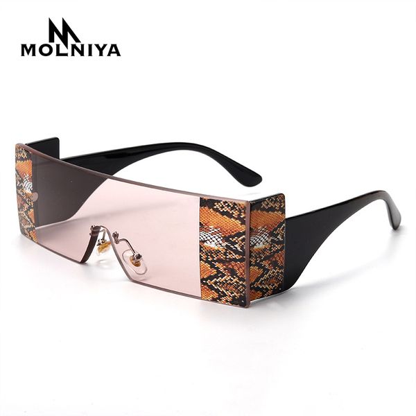 

oversize square sunglasses women fashion retro gradient sun glasses men blue big snakeskin frame vintage eyewear uv400, White;black