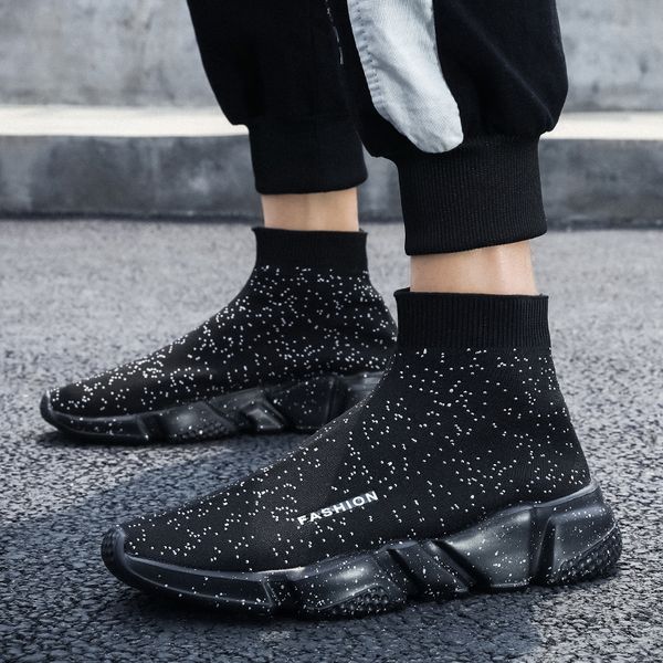 

36-45 autumn star black socks sneakers casual soft lightweight slip on high sneakers women socks shoes zapatos mujer