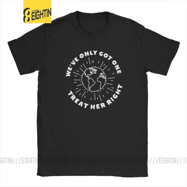 

treat her right mother earth t-shirt men ocean pollution life marine water conservation beach cotton tees short sleeve t shirts