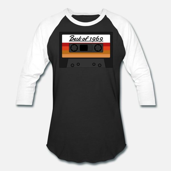 

1969 cassette tape t shirt men designs cotton s-xxxl natural loose new fashion summer letters shirt