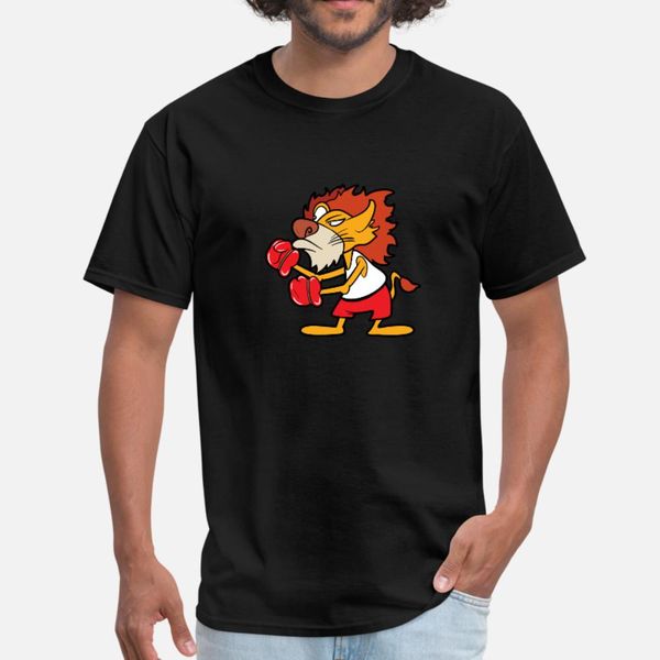 

lion boxing fighter thaiboxing martial arts t shirt men printed cotton euro size s-3xl pattern interesting casual summer style outfit shirt