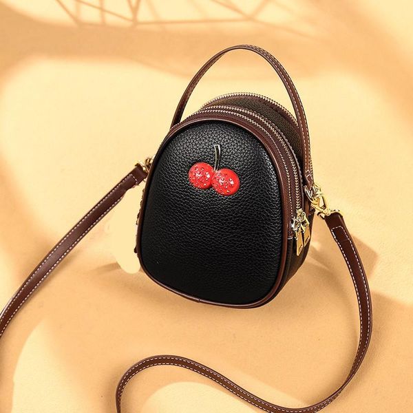 

black fashion leather handbags ladies high-quality classic design handbags student casual one-shoulder wild diagonal travel bag gift 003