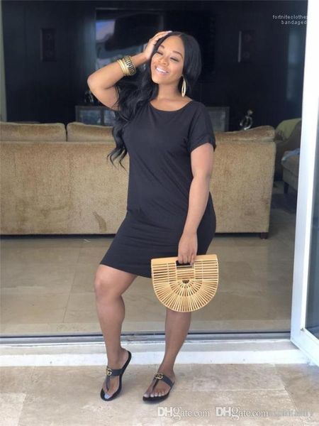 

sleeve black designer womens dresses round neck womens bodycon dresses with pocket short, Black;gray