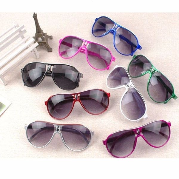 

anti-uv kids sunglasses child boys girls shades baby goggles outdoor multi frames retro children sun glasses black pink lted, White;black