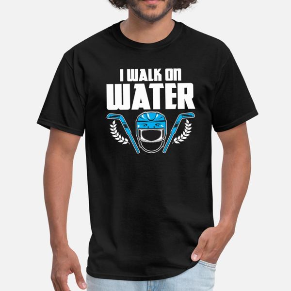 

i walk on water ice hockey t shirt men printing tee shirt euro size s-3xl standard anti-wrinkle new style summer slim shirt