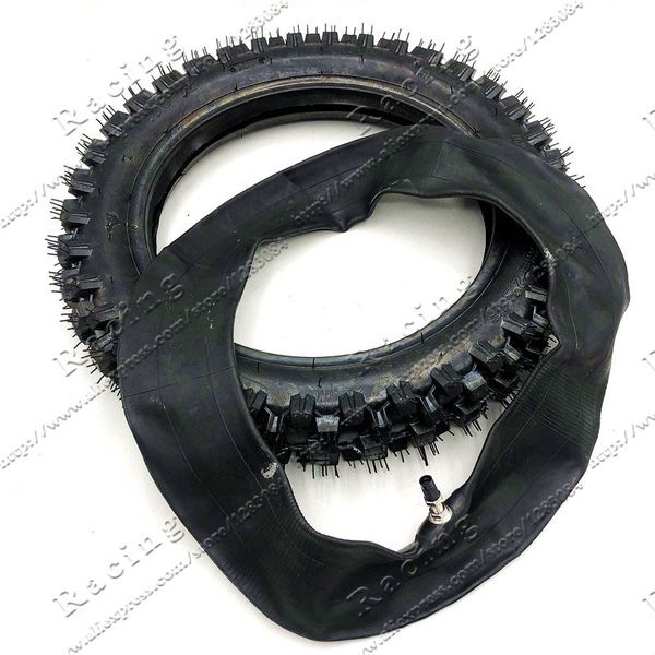 

80/100-12 (3.00-12) rear wheel tire out tyre inner tube 12inch deep teeth for chinese kayo bse dirt pit bike off road motorcycle