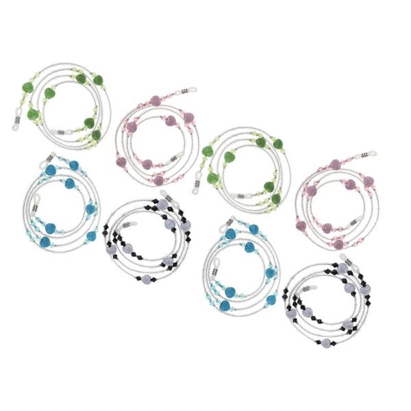 

8xheart shaped eyeglass chain for sunglasses eyewear,reading glasses strap, Silver