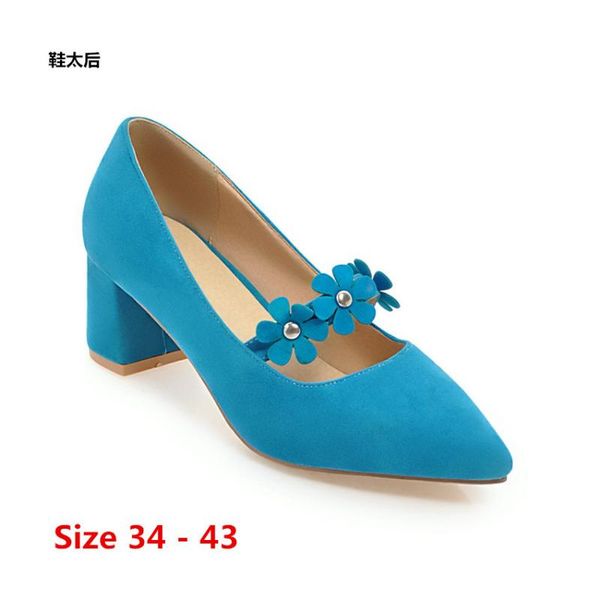 

stiletto women pumps med high heel shoes party wedding women concise office lady high heels big size 34 - 43, Black