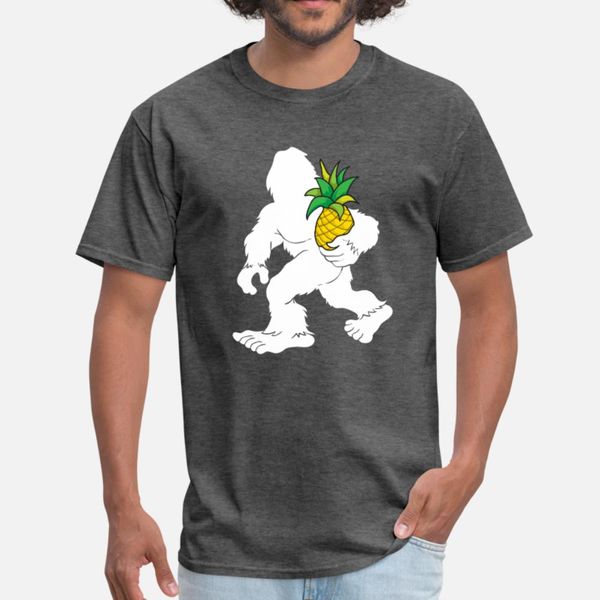 

sasquatch bigfoot carrying pineapple graphic t shirt men personalized tee shirt o-neck vintage cute breathable spring kawaii shirt