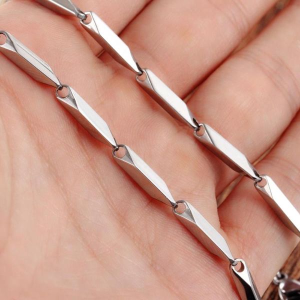 

chains fashion high-end design steel necklace melon chain stainless men and women 2-6mm, Silver