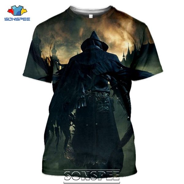 

bloodborne lady maria darkness anime horror game 3d mens homme 3d print shirts aesthetic kawaii comics men clothing