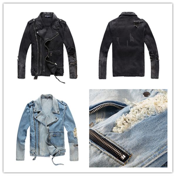 

2020 men sell balmaİn mens jacket coat men women denim coat casual hip hopstylist jacket mens clothing size -4xl, Blue