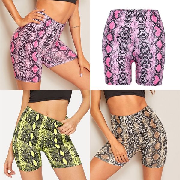 

womens print elastic high shorts women hip lifting fitness shorts pants anti-emptied running yoga sport wear#926, White;red