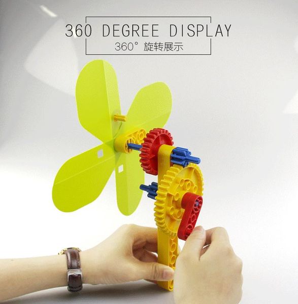 

diy building blocks toys summer hand fan bricks toy large particle puzzle blocks kids early intelligence creative gifts