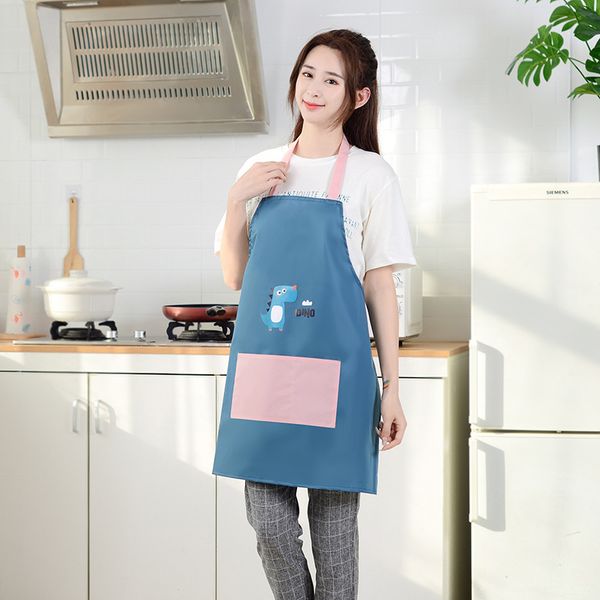 

fashion apron solid color big pocket family cook cooking home baking cleaning tools bib baking art apron
