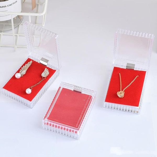 

jewelry organizer ring earring acrylic gift box storage transparent case fast shipping f20174078