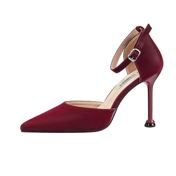 

women's stiletto heels fashion pointed high heels shallow mouth satin sandals, Black