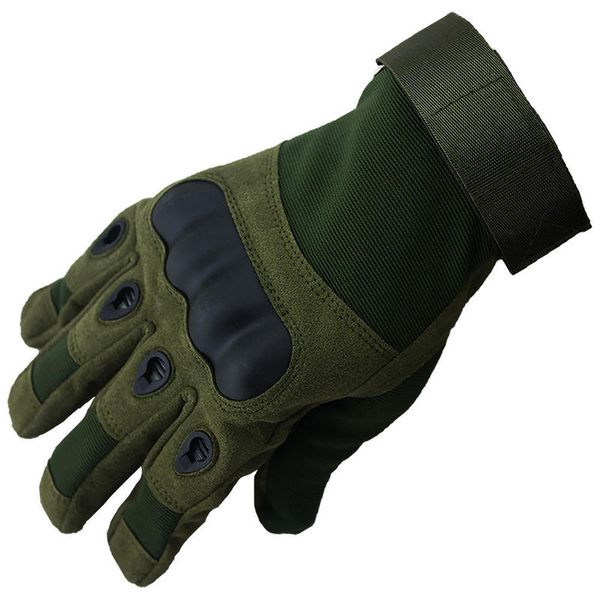 

durable super fiber outdoor full finger tactical gloves sports shooting hiking mittens, Black