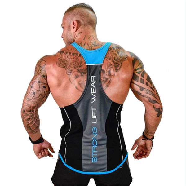 

brand mens sleeveless t shirts summer men tank clothing bodybuilding undershirt casual fitness men' underwear tank tees, White;black
