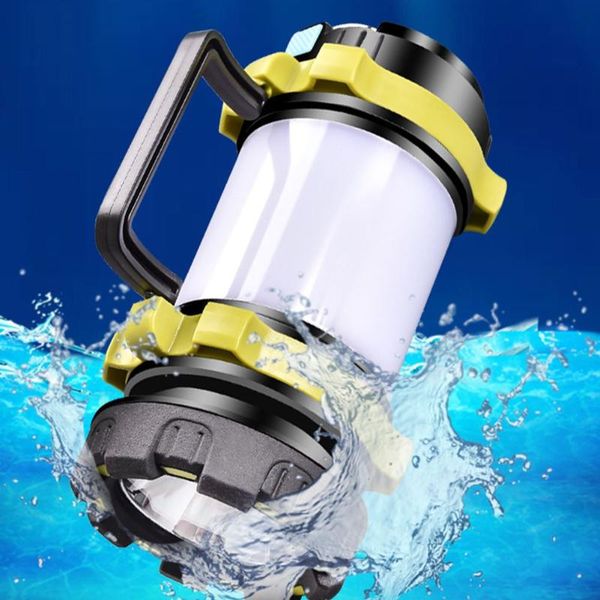 

portable lanterns led camping light outdoor lantern usb bank super bright waterproof searchlight emergency torch