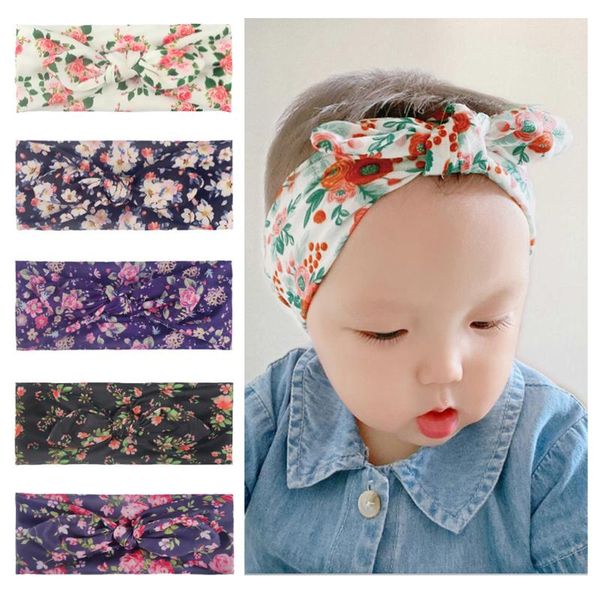 

2020 kids newborn headband infant girl baby floral headband hair band bow accessories headwears pgraphy props children j2#2, Slivery;white