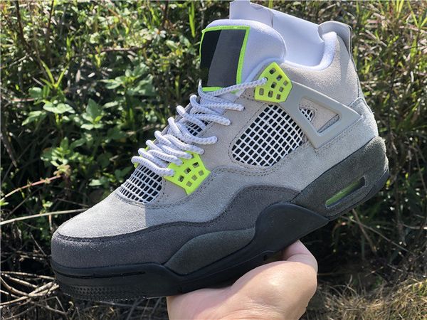 

wholesale 2020 New 4 SE Neon IV grey green 4s men women basketball shoes outdoor trainers top quality free shipping size 7-13