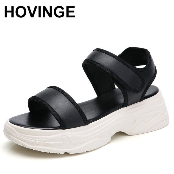 

hovingeleather sandals women black women sandals + platform shoes shoes fashion 2020 summer sapatos feminino