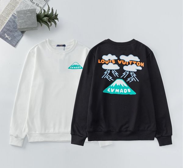 

20ss men's designer letter print hoodie sweatshirt men and women sweater long sleeve pullover streetwear fashion sweatshirt, Black