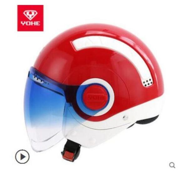 

yohe yh mini-a helmet electric motorcycle motorcycle men and women half helmet winter personality cool 6