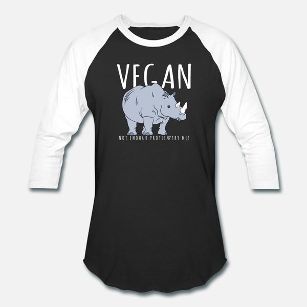

rhino design vegan not enough protein t shirt men designing short sleeve o-neck trend crazy breathable spring autumn letter shirt