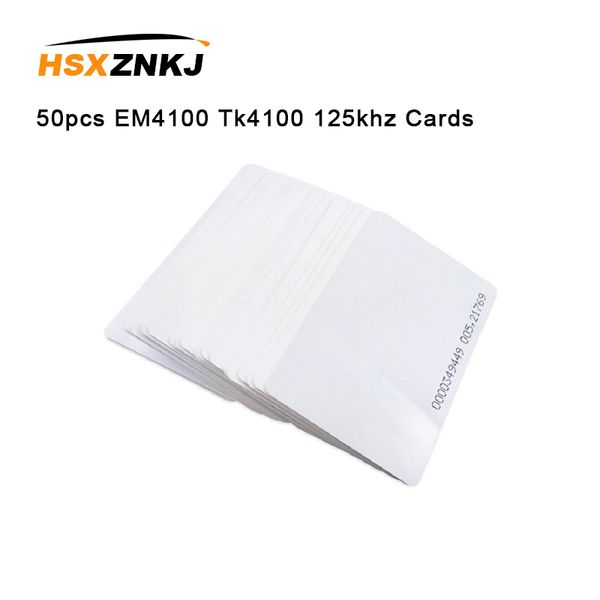 

access control card 50pcs em4100 tk4100 125khz keyfob rfid tag tags sticker key fob token ring proximity chip 0.85mm thin cards