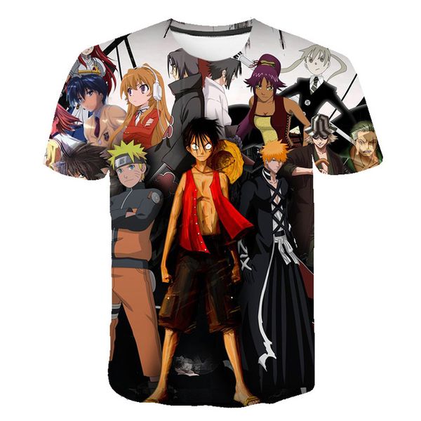 

trend anime new cartoon cute men selling 3d print shirts kawaii oversized comics men clothing