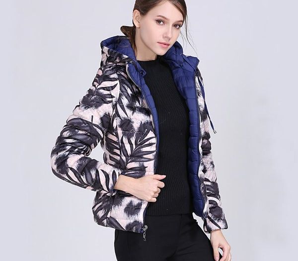 

new fashion double-faced women girl winter warm duck down coats jackets hooded slim coat, Black