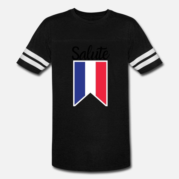 

salute french greeting with the colors of france t shirt men designs short sleeve size s-3xl cool gift fashion spring pattern shirt