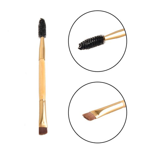 

professional makeup tools bamboo handle double-end eyebrow brush + eyebrow comb makeup brush for eyebrow new makeup brushes 2805050