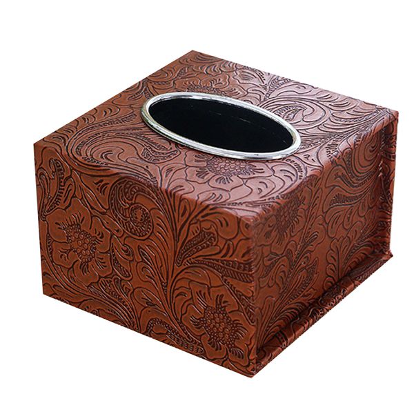 

tissue holder square pu leather box home office durable inner car waterproof