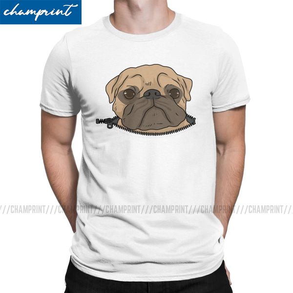 

men t-shirts pug gifts pocket pug dog lovers 2020 fashion tees cute animals pet t shirts round collar clothing graphic printed