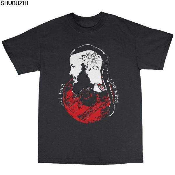 

all hail the king vikings inspired t-shirt cotton ragnar lothbrok valhalla men brand tee-shirt summer cotton man tshirt