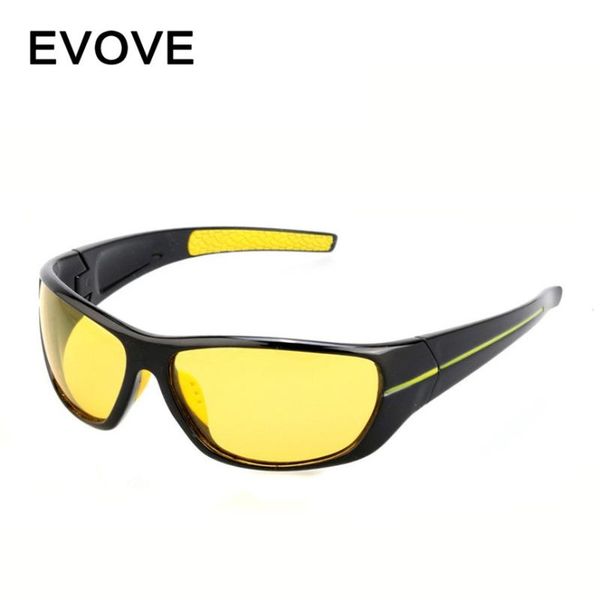 

evove driving sunglasses polarized sun glasses for men women night driving fishing outdoor windproof anti reflect goggles, White;black