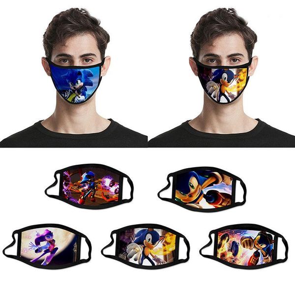 

printed sonic mask respirator masks parody designer - 3d proof dust are face and personalized face breathable wind dust cross-border sxufw