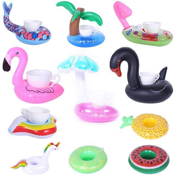 

кубок надувной держатель unicorn flamingo drink holder плавательный бассейн поплавок бассейн купания игрушка партия украшения бар подстаканн