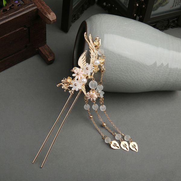 

antique headdress tassel bride hairpin comb hair ornament wedding bride hair accessories immortal, Golden;silver