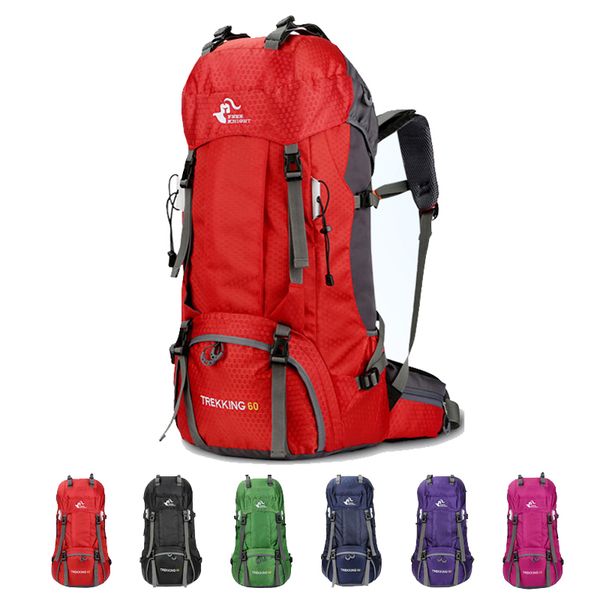 

outdoor bags 60l climbing backpack camping hiking bag waterproof mountaineering trekking travel rucksack molle